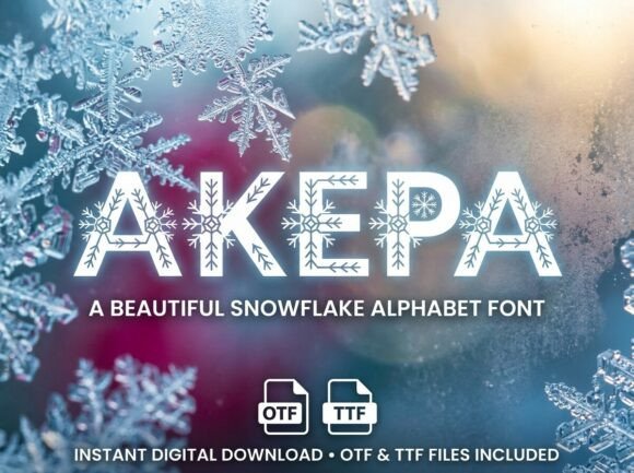 Akepa Typeface: Elevate Your Brand with Winter Charm