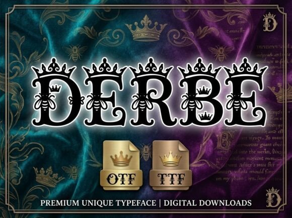 Derbe Font: Regal Charm for Handmade Labels and Cards