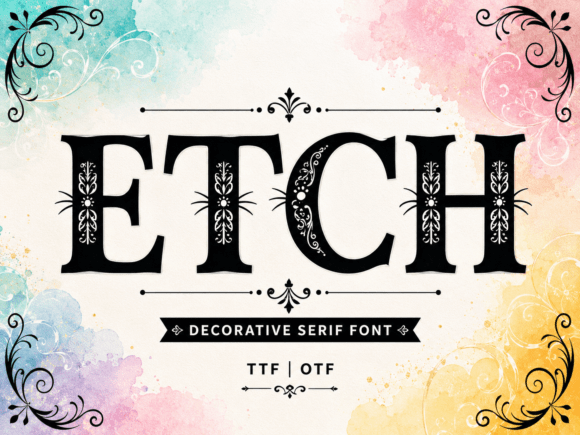 Etch: A Bold Display Font for Creative Projects