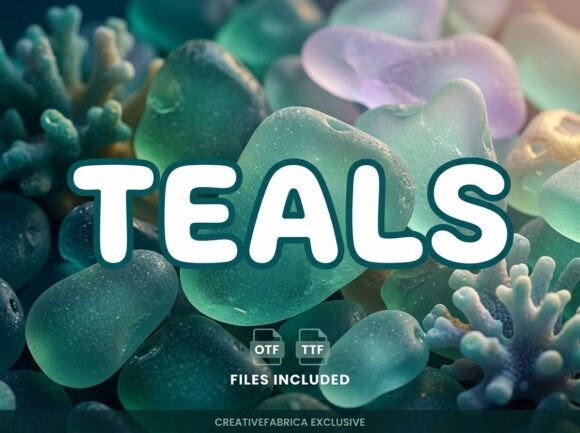 Teals: The Decorative Display Font for Handmade Brands